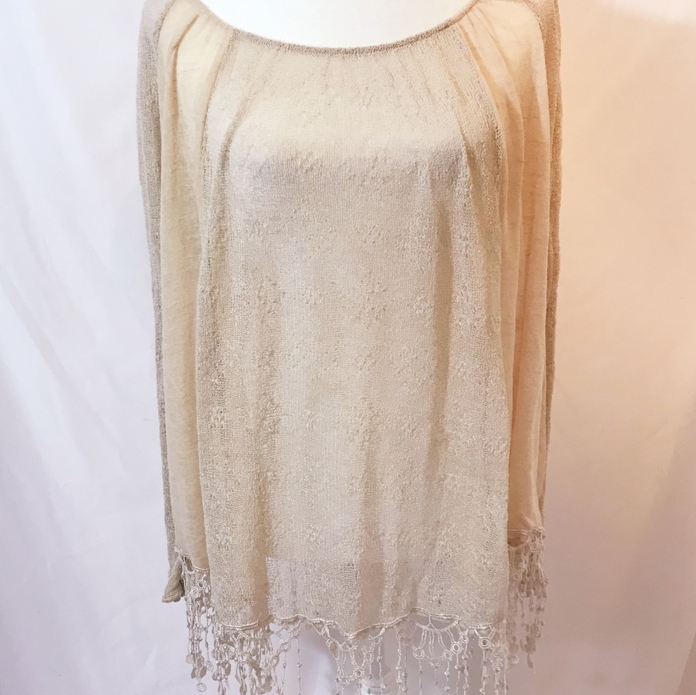 Ellison Ellison Ellison Cream Boho Top Sz Small